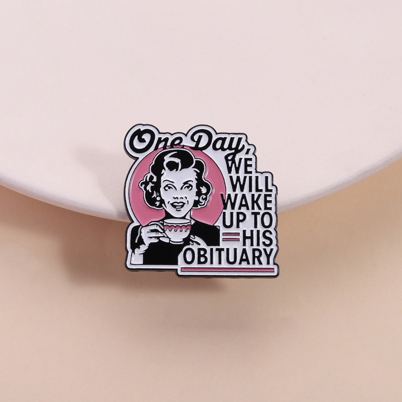 Vintage Fashion Obituaries - 어두운 유머 주부 핀, 비꼬는 일상복