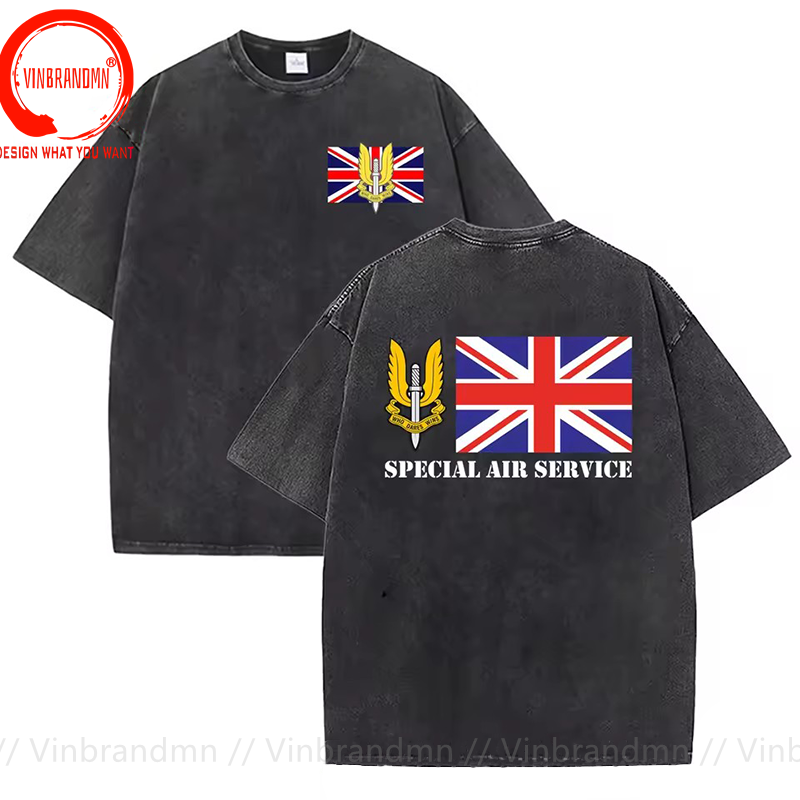 Vintage Fashion Uk - 빈티지 워시드 코튼 티셔츠 영국 군사