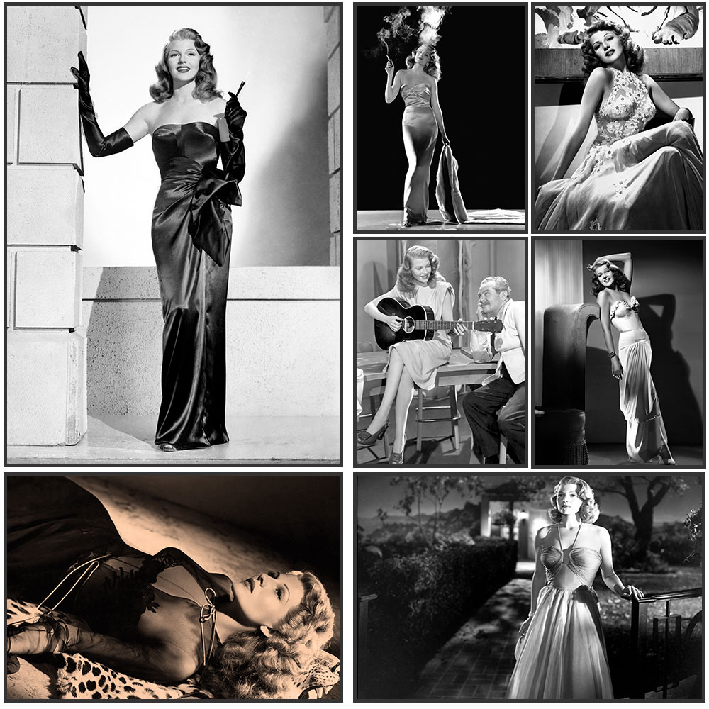 Vintage Fashion Photography - 리타 헤이워스 포스터, 흑백, 리타 헤이워스