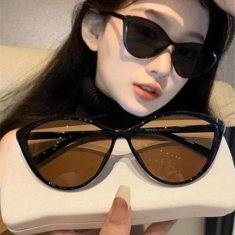 Vintage Fashion Girl - 1Pc 레트로 프레임 고양이 눈 선글라스