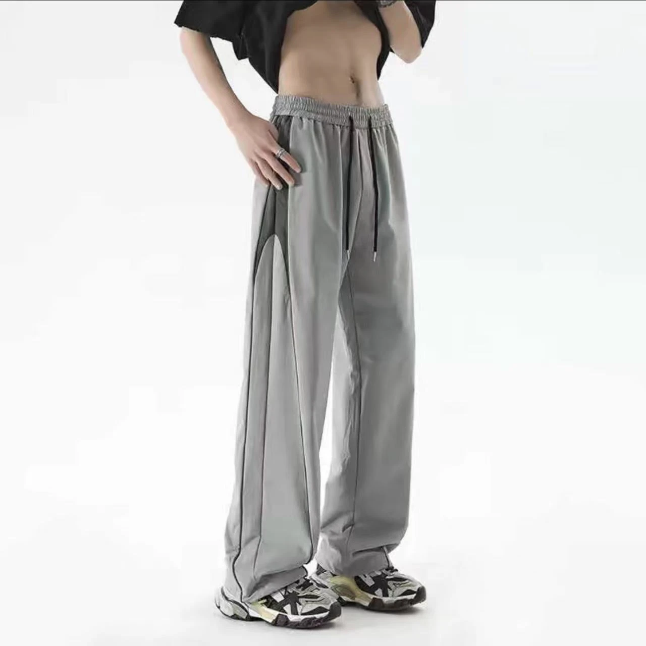 남성용 바지 트렌드 캐주얼 팬츠 남성용 긴 폴리에스터  - Vintage Fashion For Sale 리뷰 및 가격