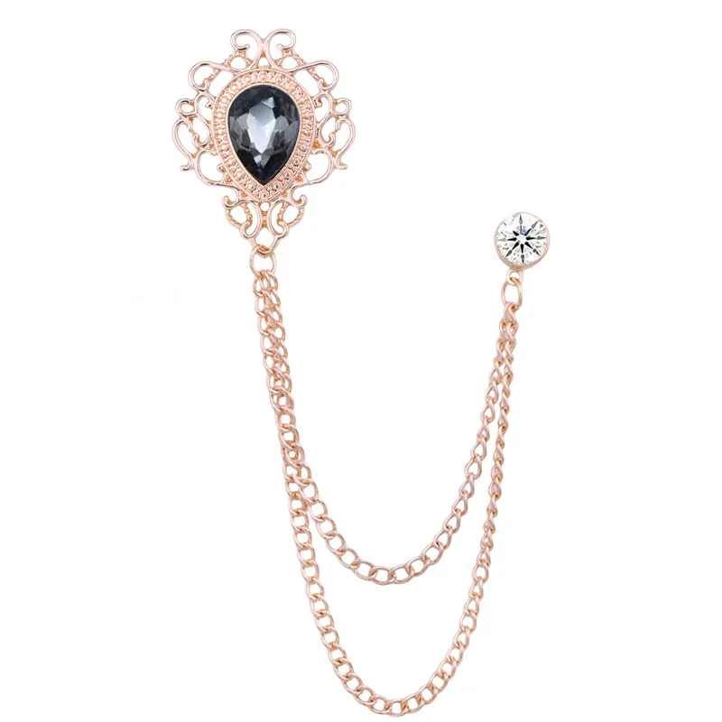 뉴 빈티지 태슬 체인 라인스톤 크리스탈 라펠 핀 - 유 - Vintage Fashion Jewelry 리뷰 및 가격