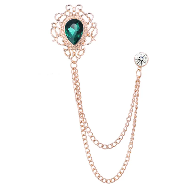 뉴 빈티지 태슬 체인 라인스톤 크리스탈 라펠 핀 - 유 - Vintage Fashion Jewelry 리뷰 및 가격