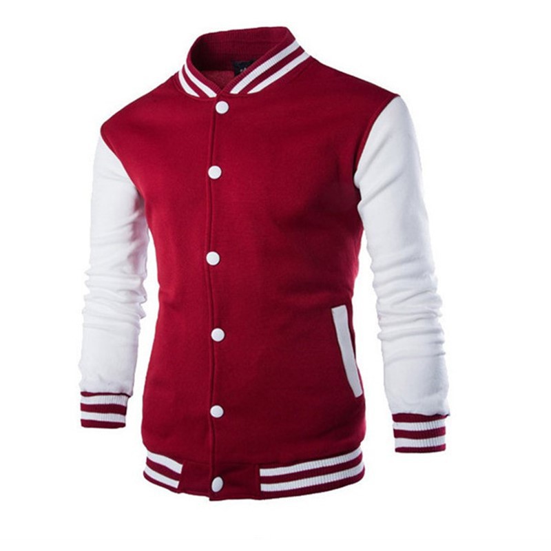 후드 티 남성 야구 자켓 남성 패션 디자인 와인 레드  - Varsity Jacket Wool 리뷰 및 가격