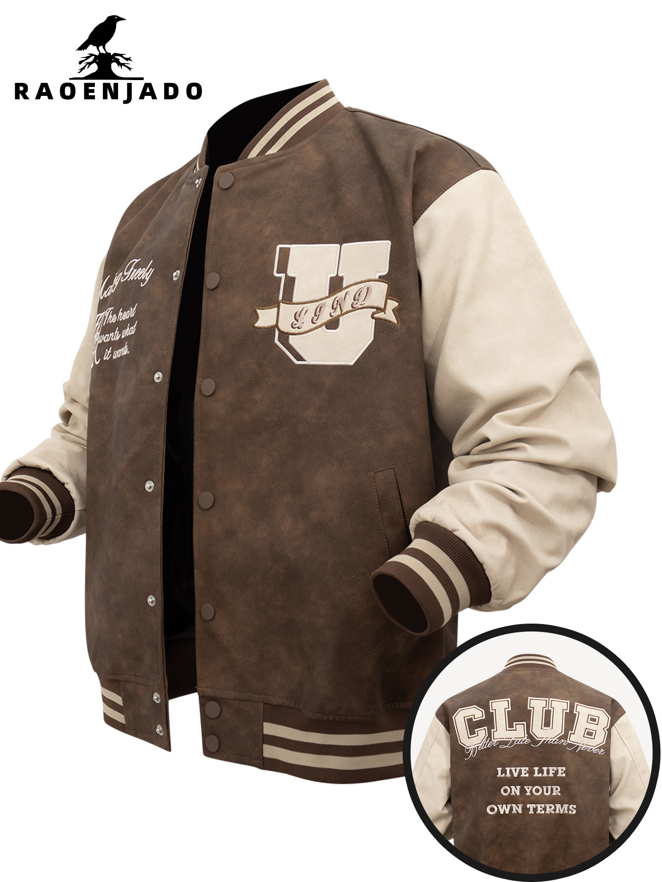 남성용 PU 인조 가죽 재킷 빈티지 바시티 코트 레터맨 - Varsity Jacket Wool 리뷰 및 가격