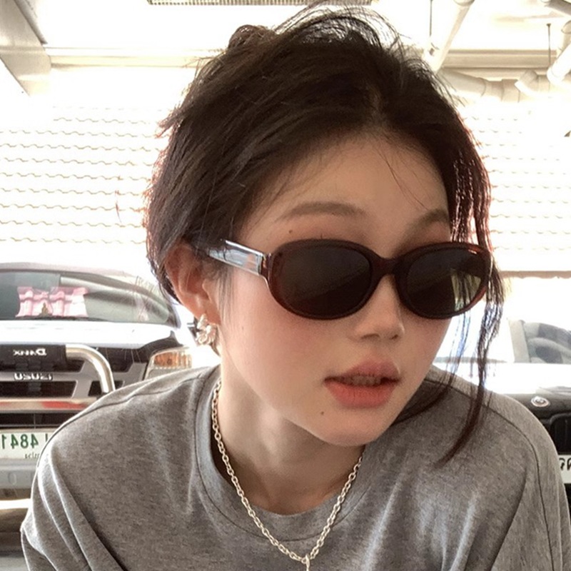 KLASSNUM 빈티지 와인 레드 대형 타원형 선글라스 - Vintage Fashion Photography 리뷰 및 가격