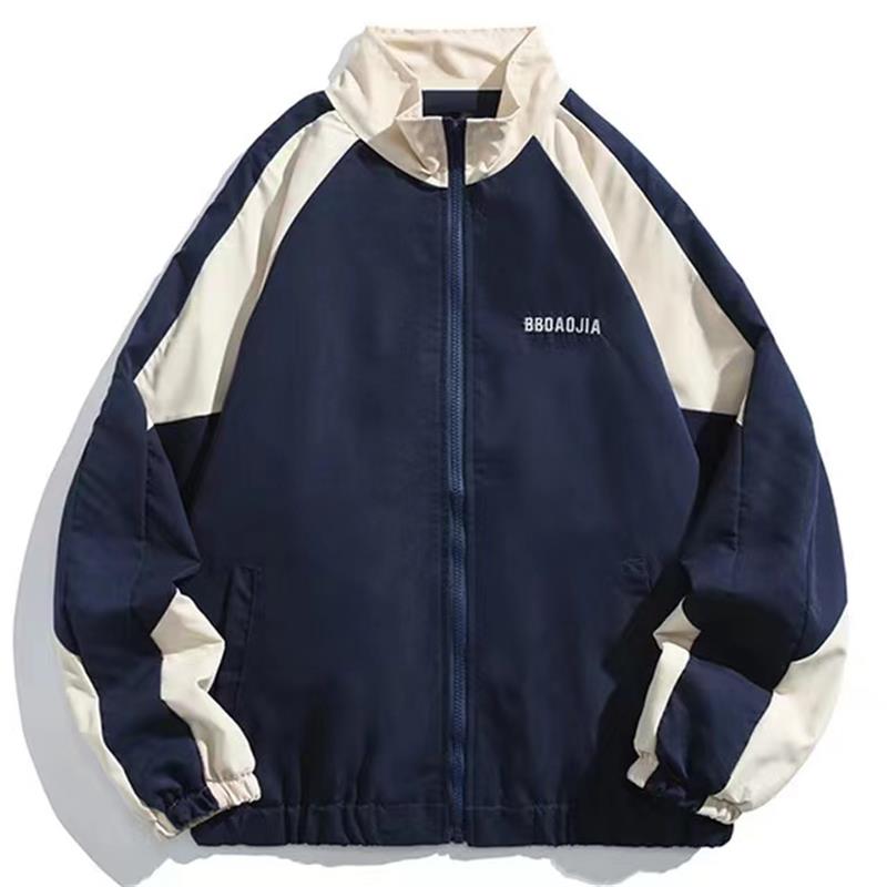 힙합 남성용 바시티 재킷 하이 스트리트 패치워크 컬러  - Varsity Jacket Wool 리뷰 및 가격
