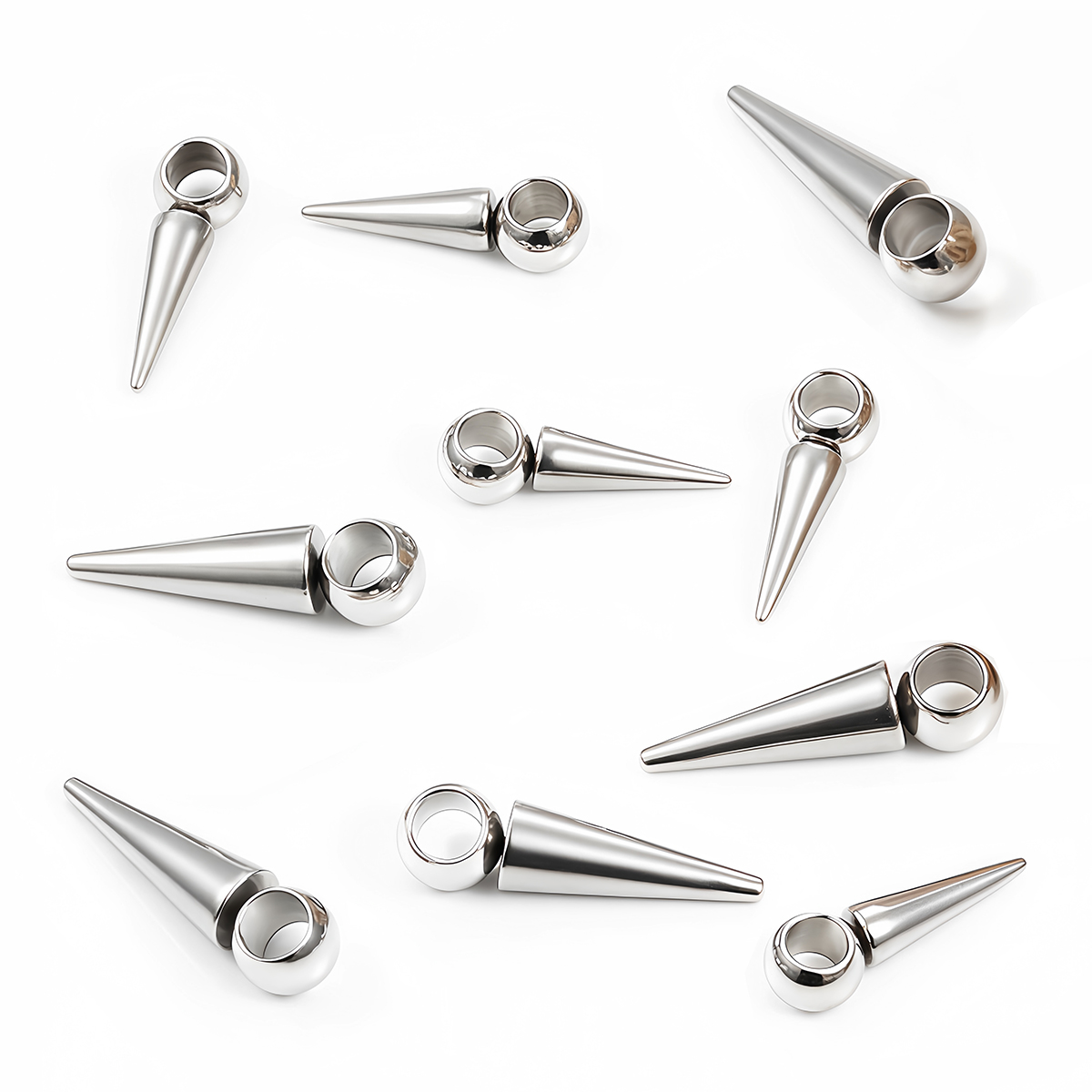 10개 레트로 콘 참 펜던트 스테인리스 스틸 변색 없음 - Vintage Fashion Jewelry 리뷰 및 가격
