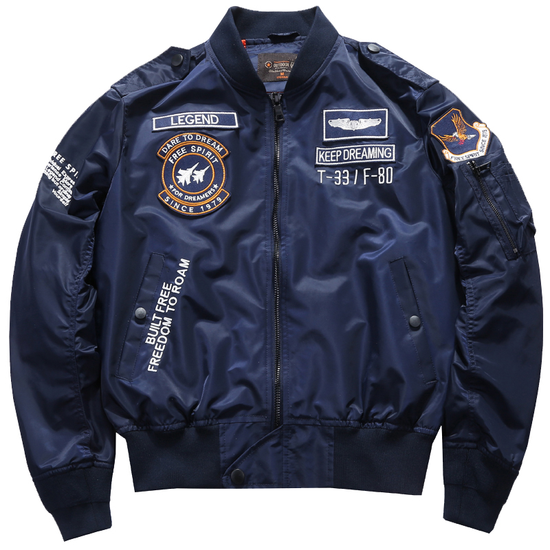 남자 봄 전술 육군 MA-1 비행 폭격기 재킷 남자 야 - Varsity Jacket Wool 리뷰 및 가격