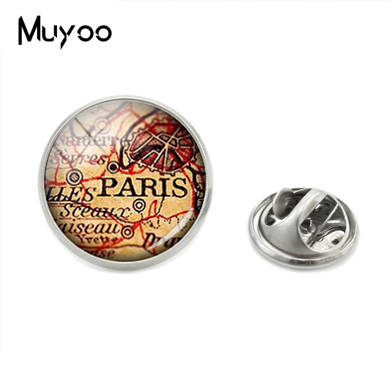 2019 새로운 빈티지 세계 도시지도 옷깃 핀 파리 런 - Vintage Fashion Paris 리뷰 및 가격