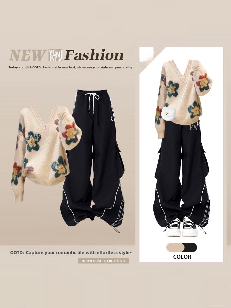 퓨어 디자이어 젠틀 플로럴 빈티지 V넥 긴팔 니트 스웨 - V Vintage Fashion 리뷰 및 가격