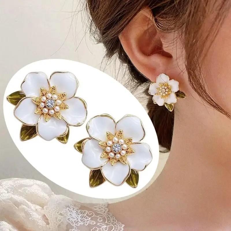 925 실버 바늘 빈티지 보라색 오일 드롭 꽃 귀걸이, - Vintage Fashion Trends 리뷰 및 가격