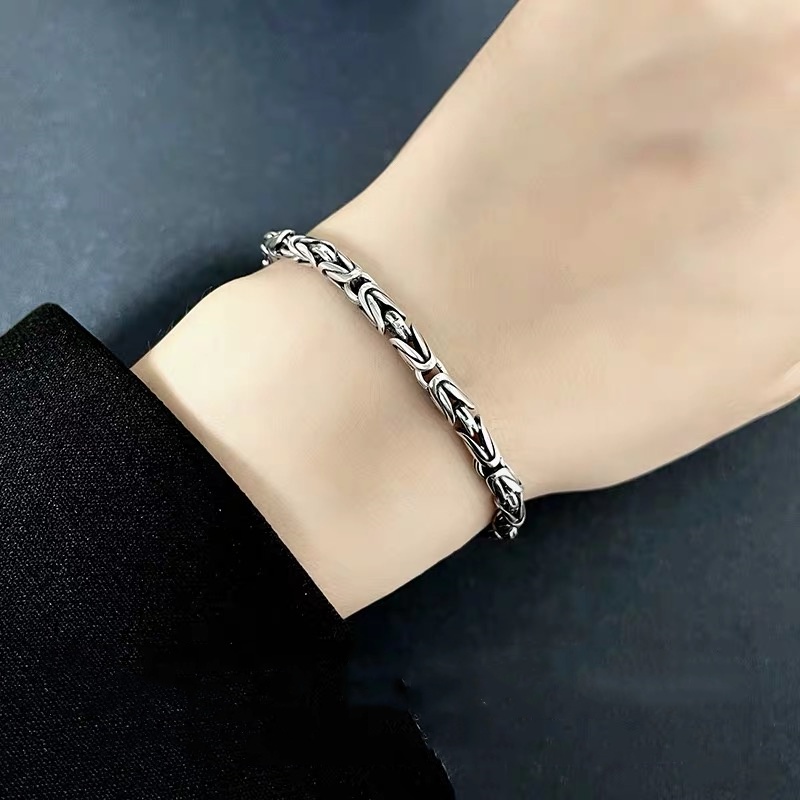 그레이트 세일 S925 스털링 실버 팔찌 6MM 빈티지 - Vintage Fashion For Sale 리뷰 및 가격