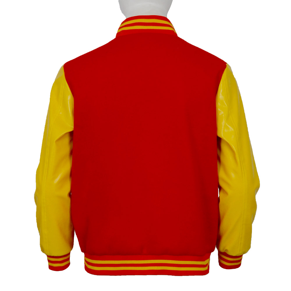 마이클 잭슨 코스프레 바시티 재킷 레드 옐로우 컬러블록 - Varsity Jacket Wool 리뷰 및 가격